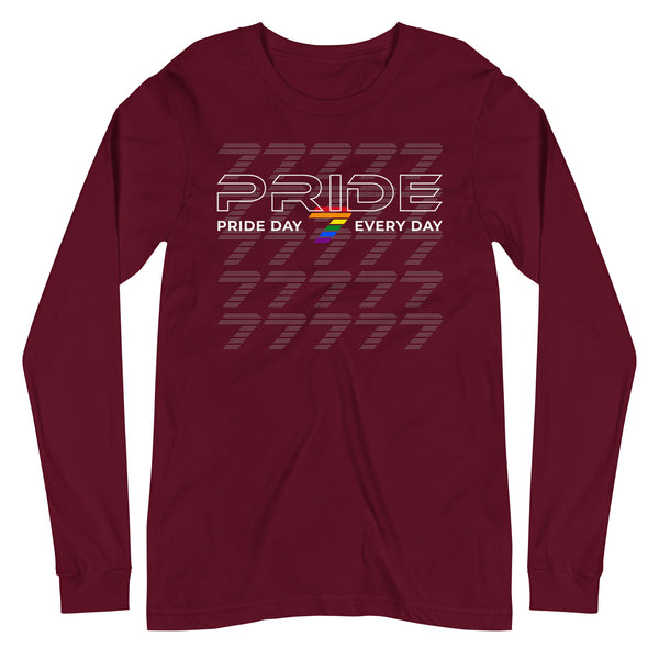 Gay Pride Day is Every Day Repetition Logo Long Sleeve Unisex T-Shirt
