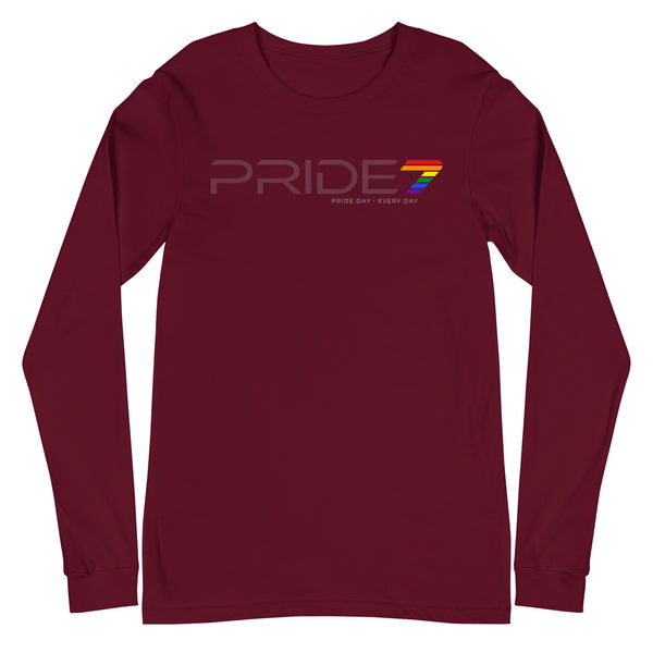 Classic Horizontal Gay Pride 7 Logo Long Sleeve Unisex T-Shirt