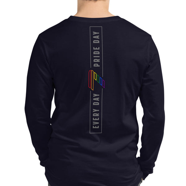 Every Day Pride Day Vertical Back Graphic Unisex Long Sleeve T-Shirt