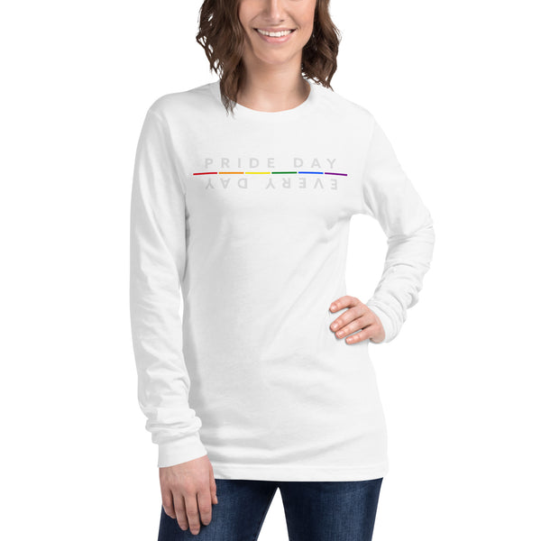 Gay Long Sleeve T-Shirt Every Day Pride Rainbow Graphic Unisex