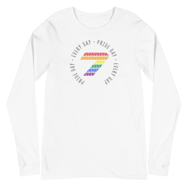 Gay Rainbow Pride Pride Colors Seven Logo Long Sleeve Unisex T-Shirt