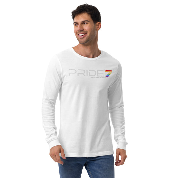 Classic Horizontal Gay Pride 7 Logo Long Sleeve Unisex T-Shirt