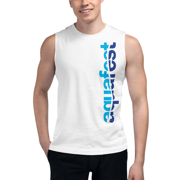 AQUAFEST - Unisex Muscle Shirt Vertical Front Logo