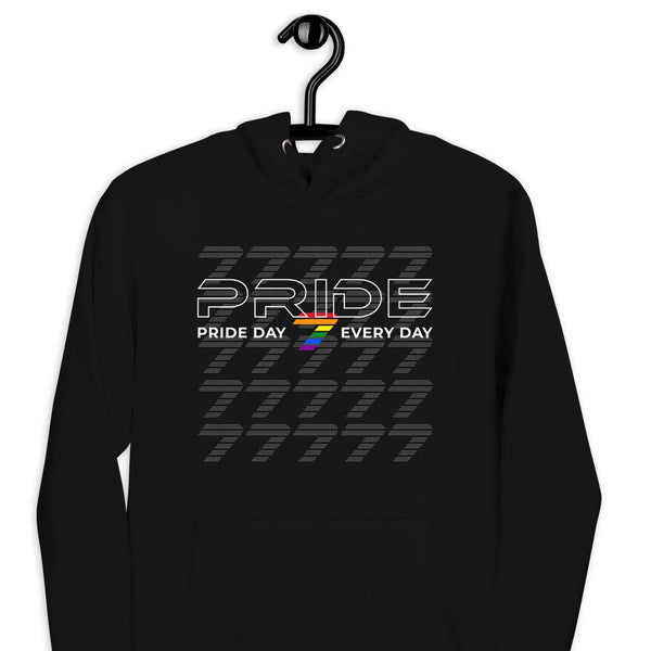 Gay Pride Day is Every Day Repetition Logo Unisex Hoodie