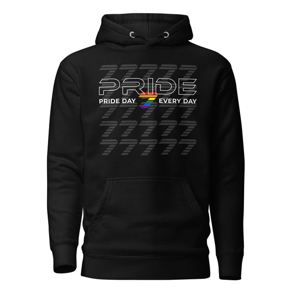 Gay Pride Day is Every Day Repetition Logo Unisex Hoodie