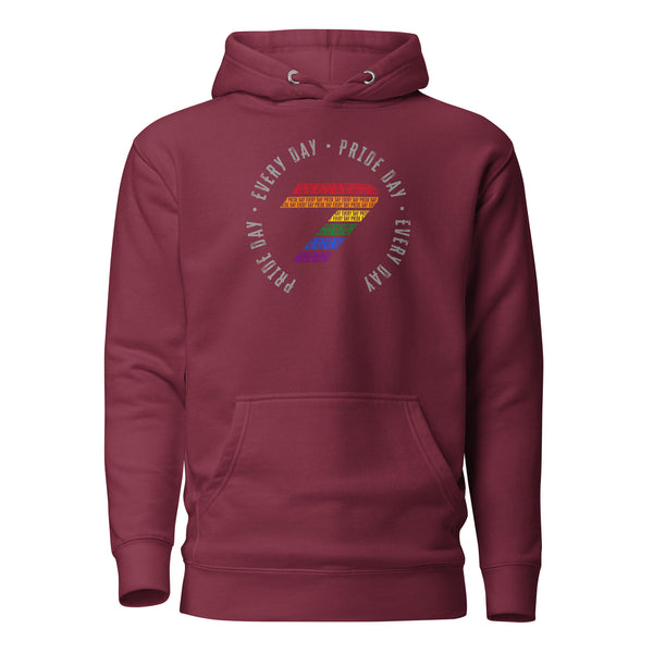 Gay Rainbow Pride Pride Colors Seven Logo Unisex Hoodie