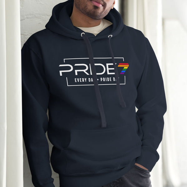 Gay Pride Day is Every Day Horizontal Box Pride 7 Logo Unisex Hoodie