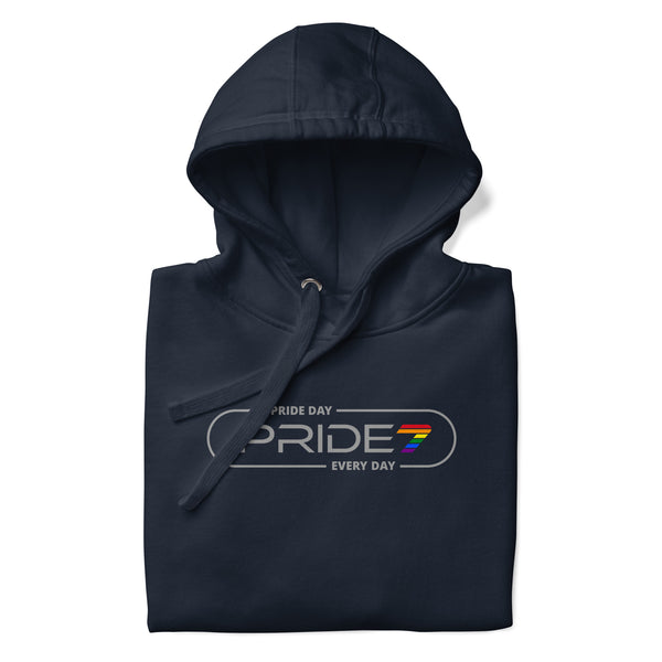 Gay Pride Elliptical Outline Logo Unisex Hoodie