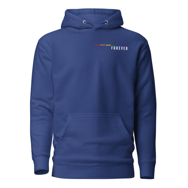 Forever Gay Pride Left Chest Graphic Unisex Hoodie