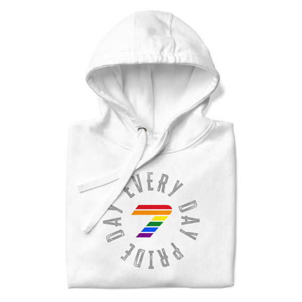 Pride Seven Every Day Gay Rainbow Colors Logo Unisex Hoodie