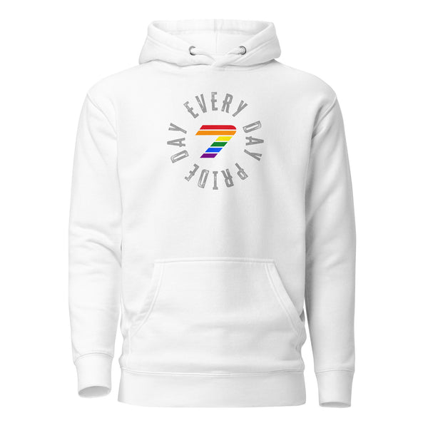 Pride Seven Every Day Gay Rainbow Colors Logo Unisex Hoodie