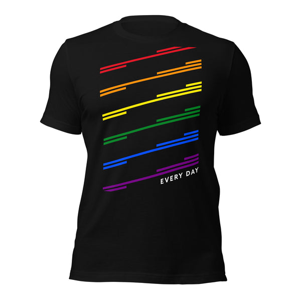 Every Day Pride Diagonal Stripes Unisex T-shirt