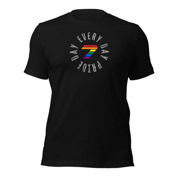 Pride Seven Every Day Gay Rainbow Colors Logo Unisex T-shirt