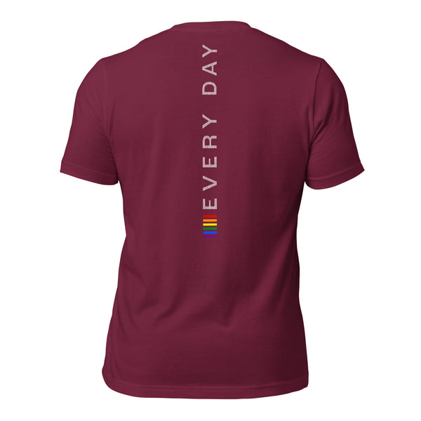 Gay Pride 7 Every Day Thin Stripes Logo Unisex T-shirt