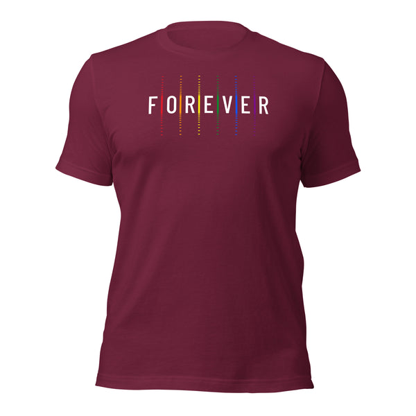 Forever Gay Pride Alternating Faded Stripes Unisex T-shirt