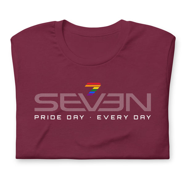 Pride 7 Seven Gay Rainbow Colors Logo Unisex T-shirt