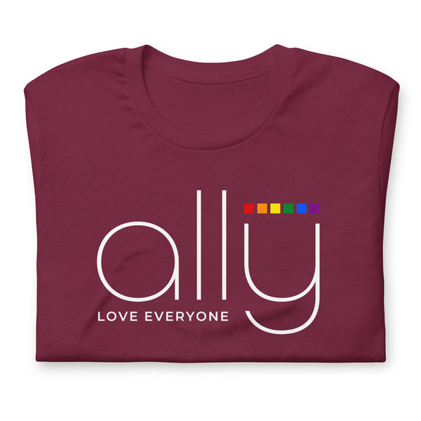 Ally Love Everyone Rainbow Squares Unisex T-Shirt