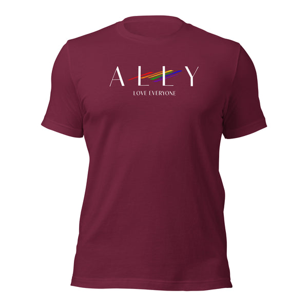 Ally Love Everyone LGBTQ+ Stylish Unisex T-Shirt