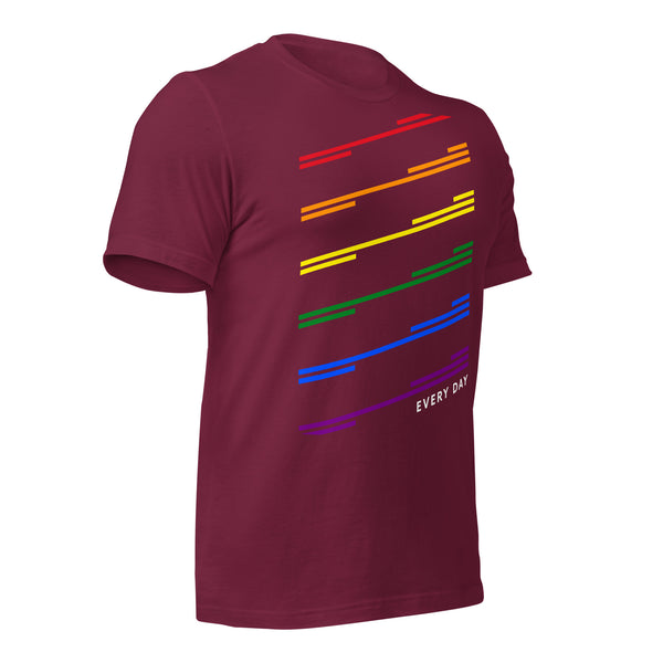 Every Day Pride Diagonal Stripes Unisex T-shirt