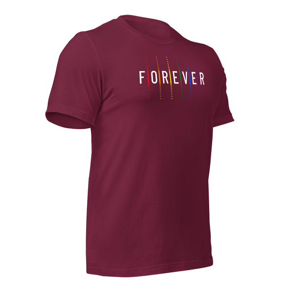 Forever Gay Pride Alternating Faded Stripes Unisex T-shirt