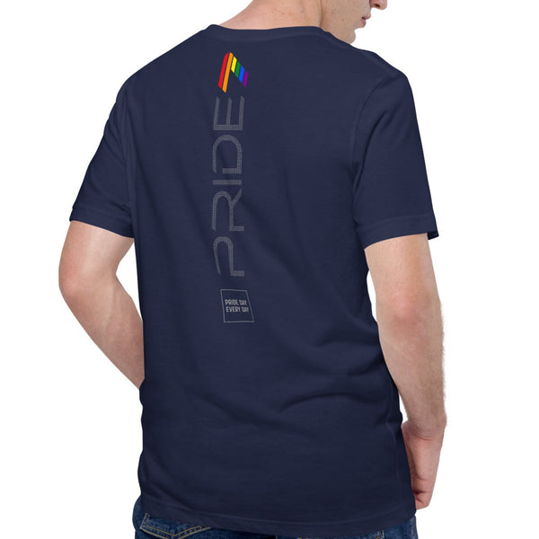 Gay Pride 7 Large Back Graphic Logo Unisex T-shirt