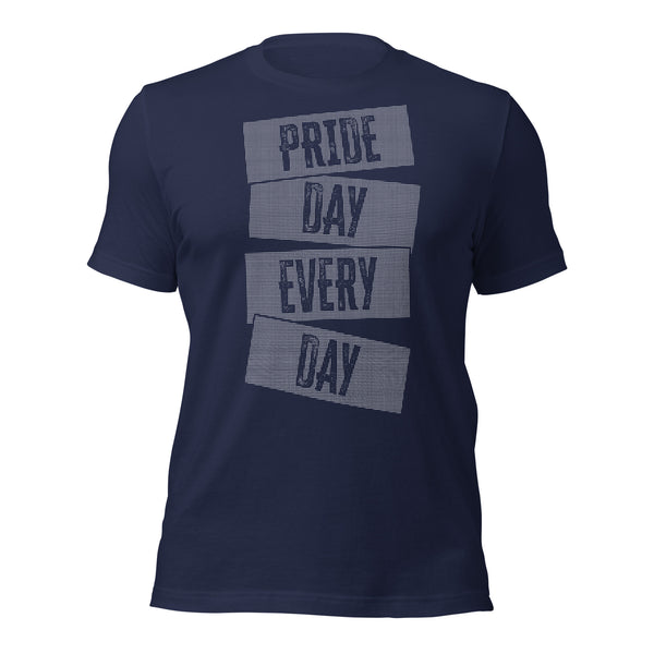 Gay Pride Day Every Day Tilted Boxes Pride 7 Logo Unisex T-shirt
