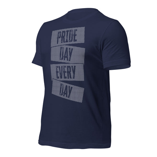 Gay Pride Day Every Day Tilted Boxes Pride 7 Logo Unisex T-shirt