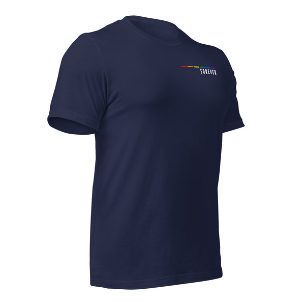 Forever Gay Pride Left Chest Graphic Unisex T-shirt