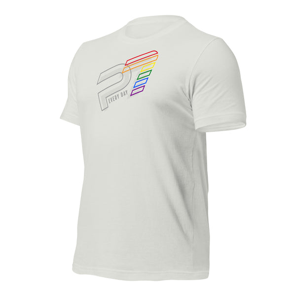 P7 Gay Pride 7 Diagonal Overlapped Logo Unisex T-shirt