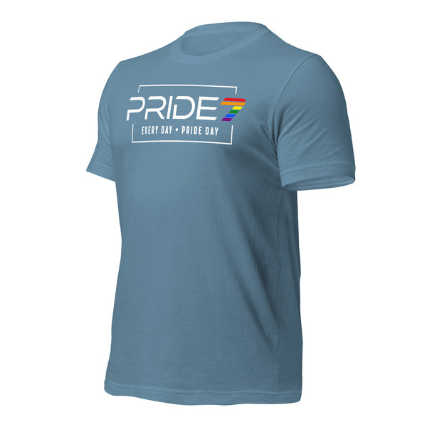 Gay Pride Day is Every Day Horizontal Box Pride 7 Logo Unisex T-shirt