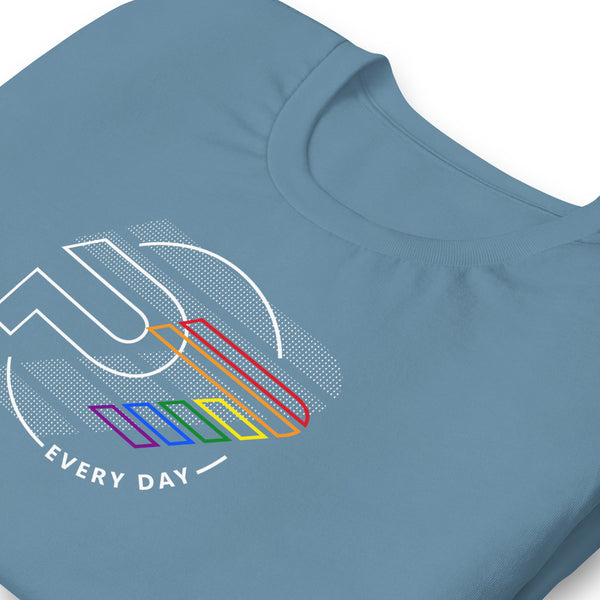 Gay Pride Outline P7 Overlapped Logo Unisex T-shirt