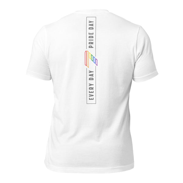 Every Day Pride Day Vertical Back Graphic Unisex T-shirt