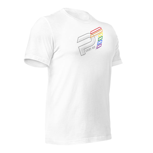 P7 Gay Pride 7 Diagonal Overlapped Logo Unisex T-shirt