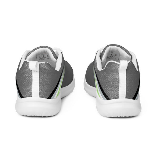 Agender Pride Colors Modern Gray Athletic Shoes - Women Sizes