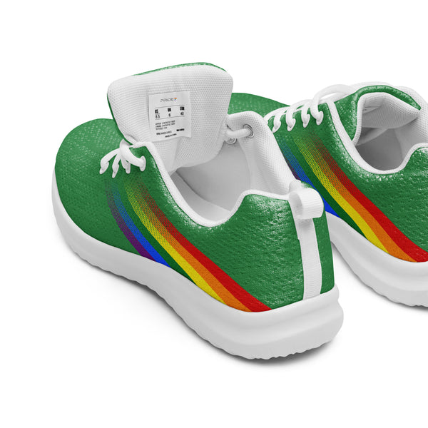 Gay Pride Colors Modern Green Athletic Shoes - Women Sizes