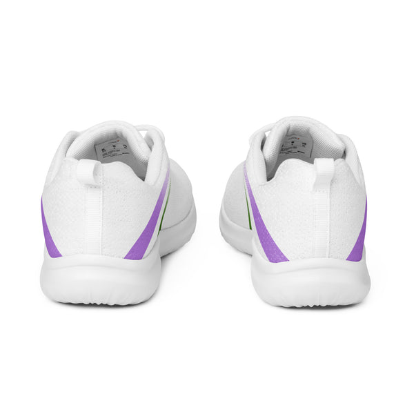 Genderqueer Pride Colors Modern White Athletic Shoes - Women Sizes