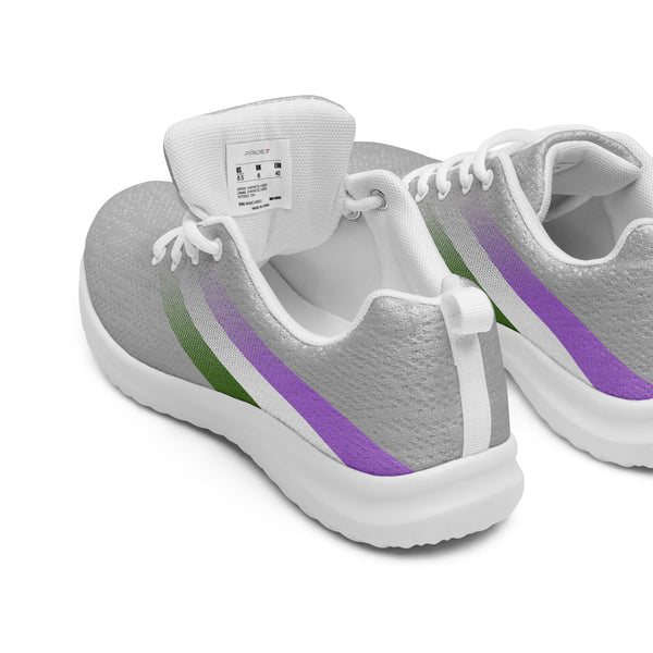 Genderqueer Pride Colors Modern Gray Athletic Shoes - Women Sizes