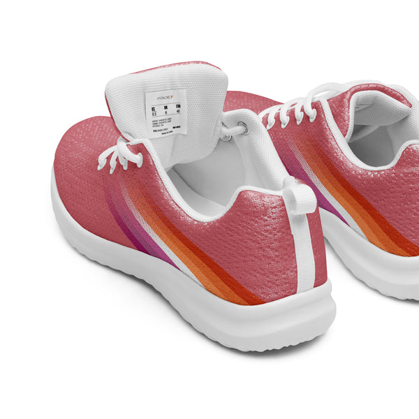 Lesbian Pride Colors Modern Pink Athletic Shoes - Women Sizes