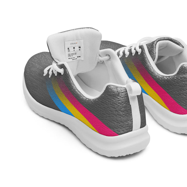Pansexual Pride Colors Modern Gray Athletic Shoes - Women Sizes