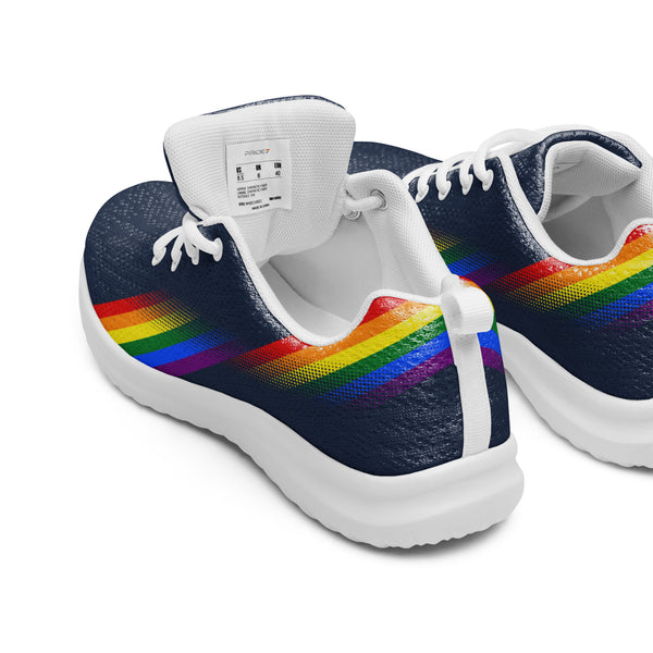 Modern Gay Pride Navy Athletic Shoes - Women Sizes