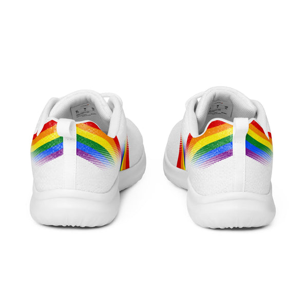 Modern Gay Pride White Athletic Shoes