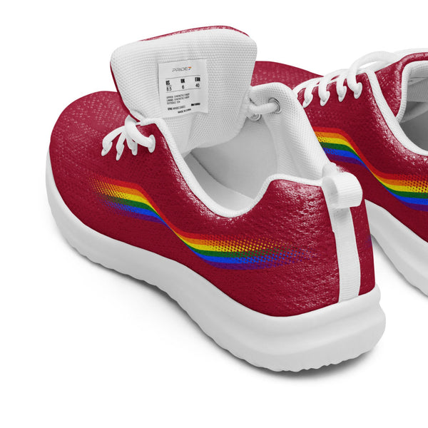 Original Gay Pride Colors Red Athletic Shoes - Women Sizes