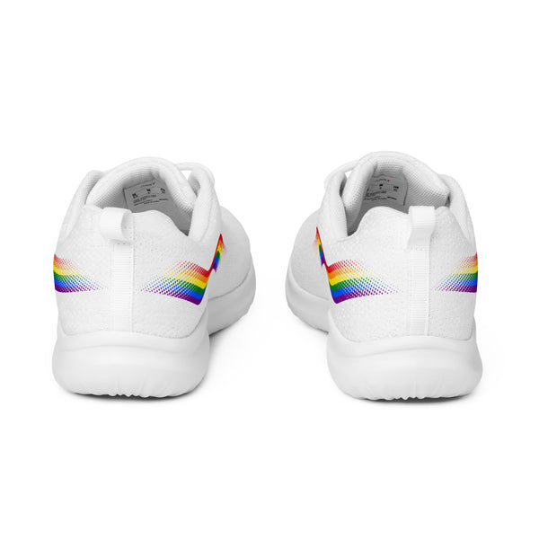 Original Gay Pride Colors White Athletic Shoes - Women Sizes