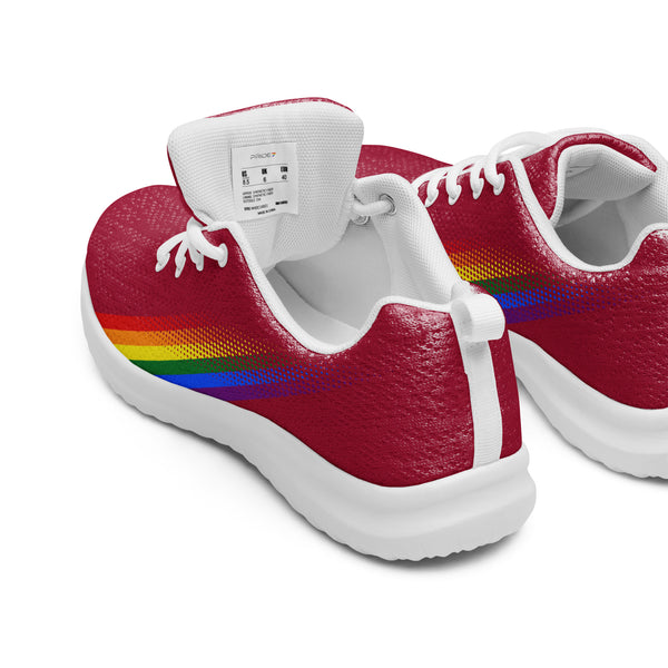 Gay Pride Colors Original Red Athletic Shoes - Women Sizes