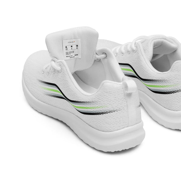 Original Agender Pride Colors White Athletic Shoes