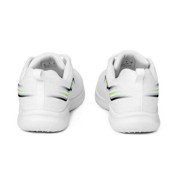 Original Agender Pride Colors White Athletic Shoes