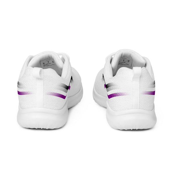 Original Asexual Pride Colors White Athletic Shoes - Women Sizes
