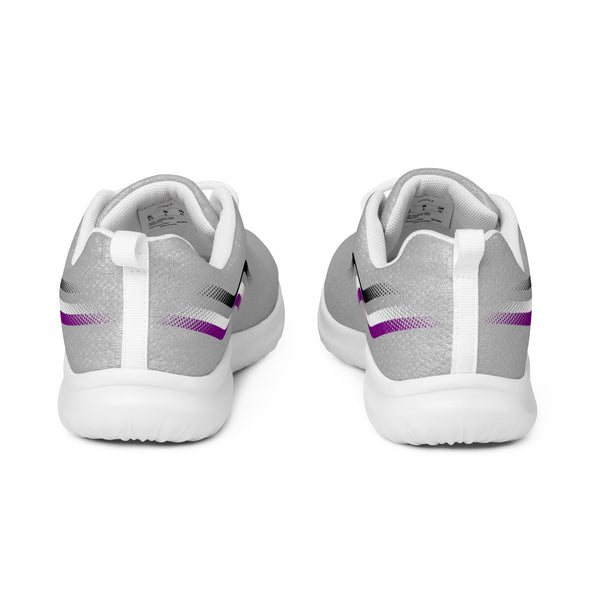 Original Asexual Pride Colors Gray Athletic Shoes - Women Sizes