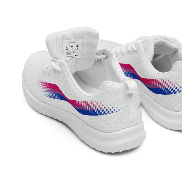 Original Bisexual Pride Colors White Athletic Shoes - Women Sizes
