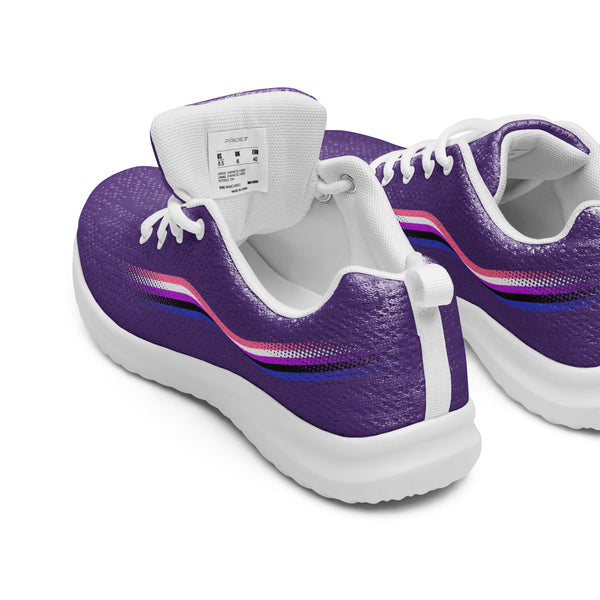 Original Genderfluid Pride Colors Purple Athletic Shoes - Women Sizes